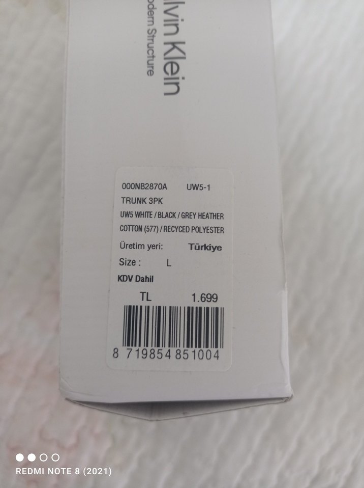 Calvin Klein Erkek Fitted Boxer 3'lü Beyaz Gri - Görsel 5