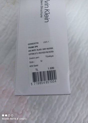 Calvin Klein Erkek Beyaz Mini Boxer 3'lü - Görsel 6