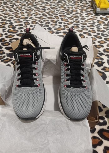 Gri Skechers Erkek Spor Ayakkabı Velcro - Görsel 6