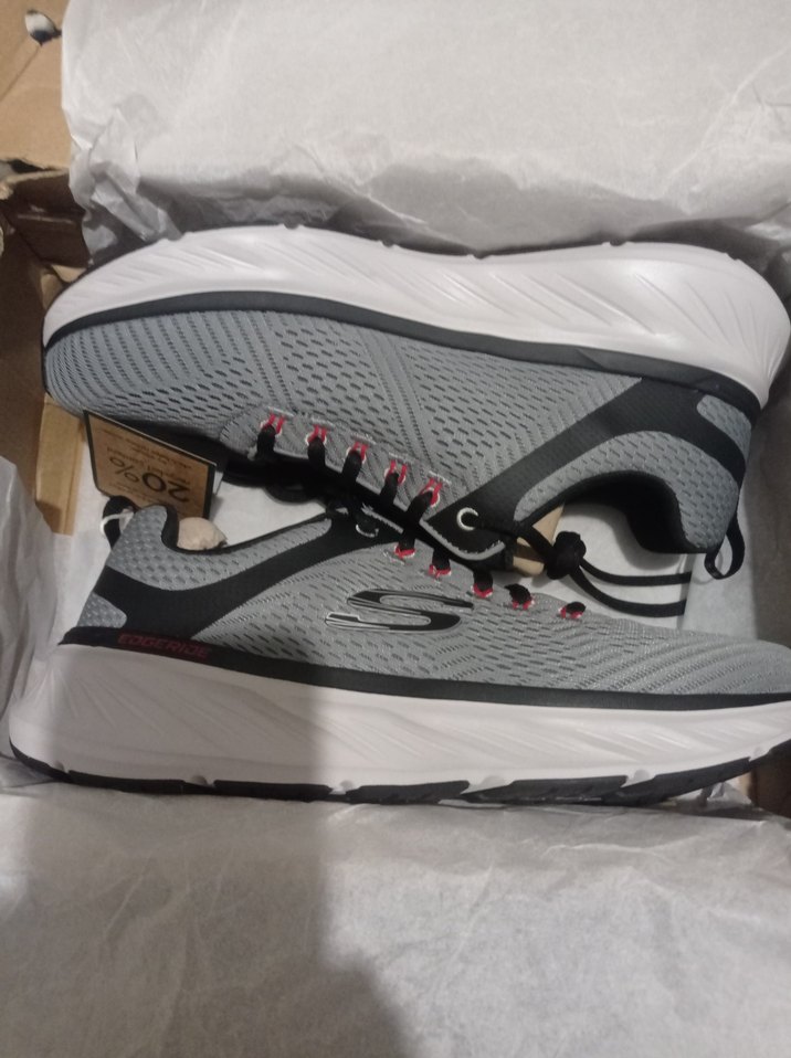 Gri Skechers Erkek Spor Ayakkabı Velcro - Görsel 3