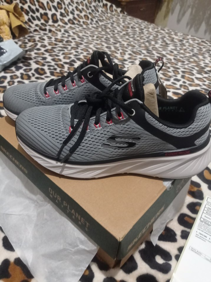 Gri Skechers Erkek Spor Ayakkabı Velcro - Görsel 2