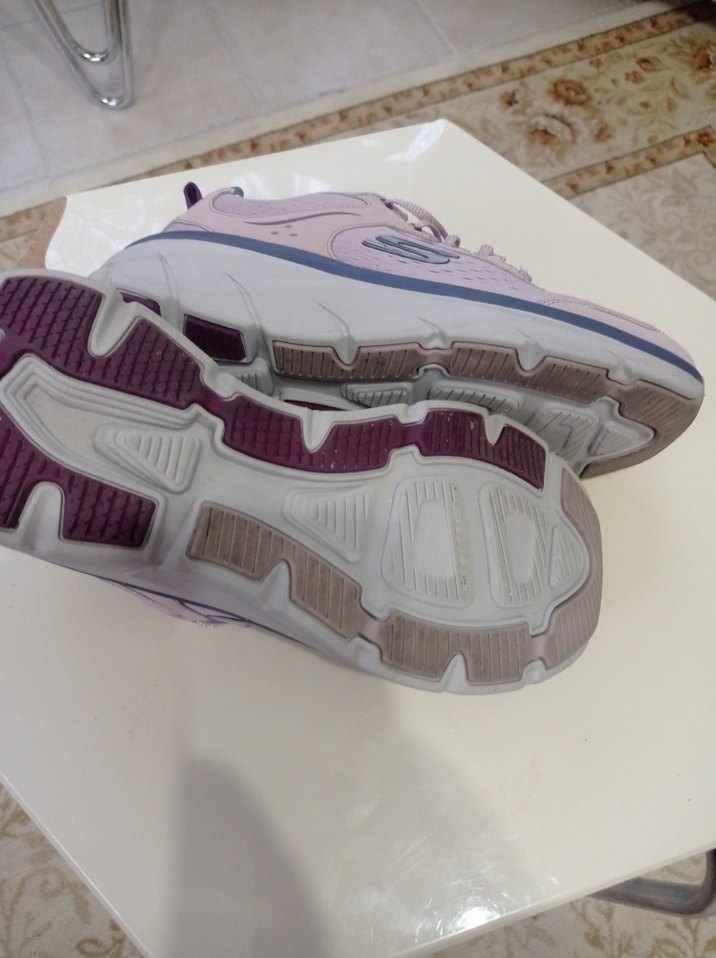 Mor Dolgu Topuklu Bağcıklı kadın Spor Ayakkabı - Görsel 4