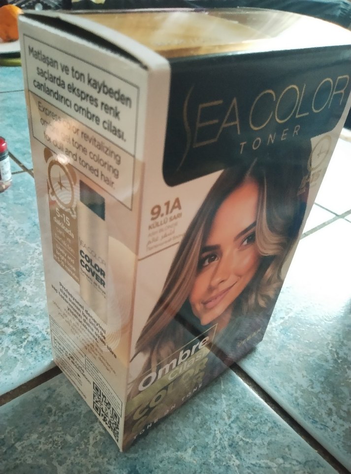 EA Color Toner Ombre Saç Boyası 9.1A Küllü Sarı - Görsel 2