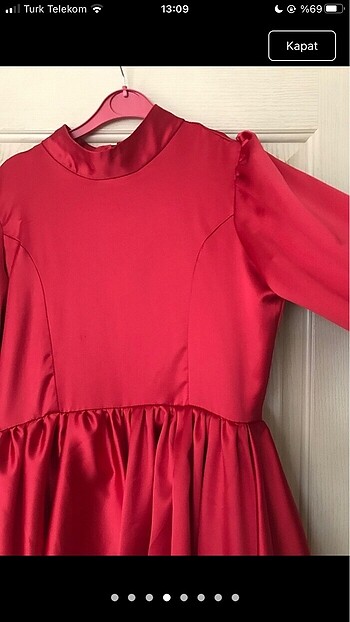 m Beden kırmızı Renk mezuniyet elbisesi