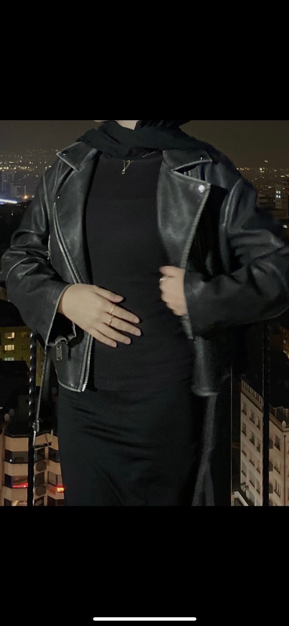 stradivarius deri ceket - Görsel 2