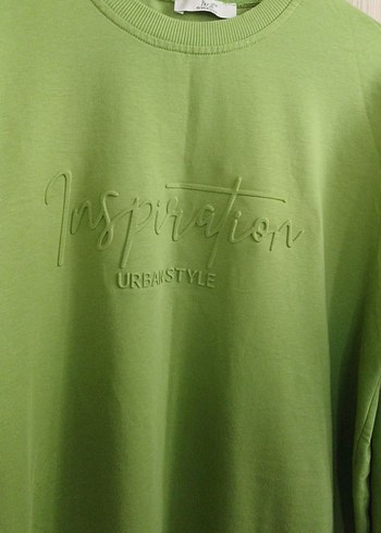 Kadın Yeşil Örme Basic Sweatshirt - Görsel 2