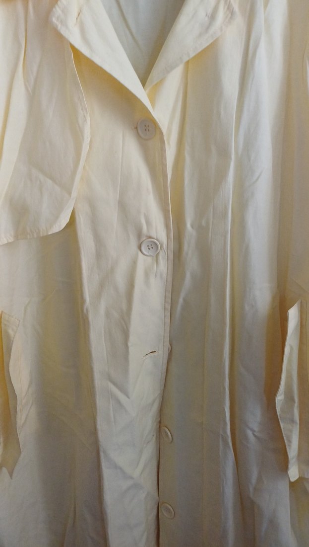 Sarı Keten Düğmeli Kadın Gömlek - Görsel 3