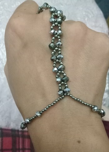 Gri Boncuklu Kadın El Zinciri - Görsel 2