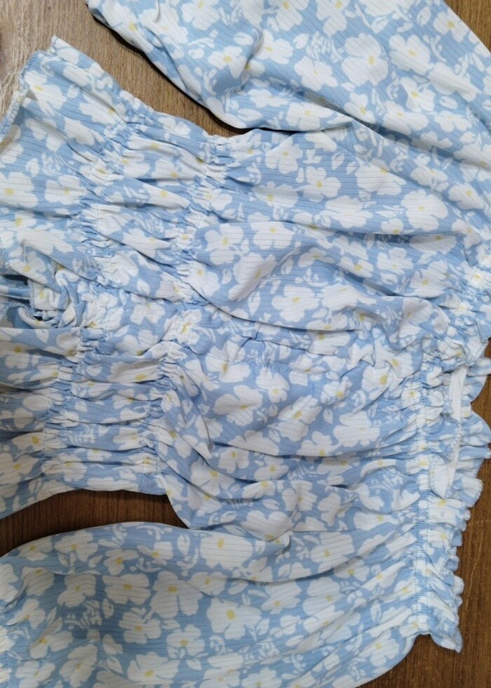 Yazlık kısa kollu crop  - Görsel 2