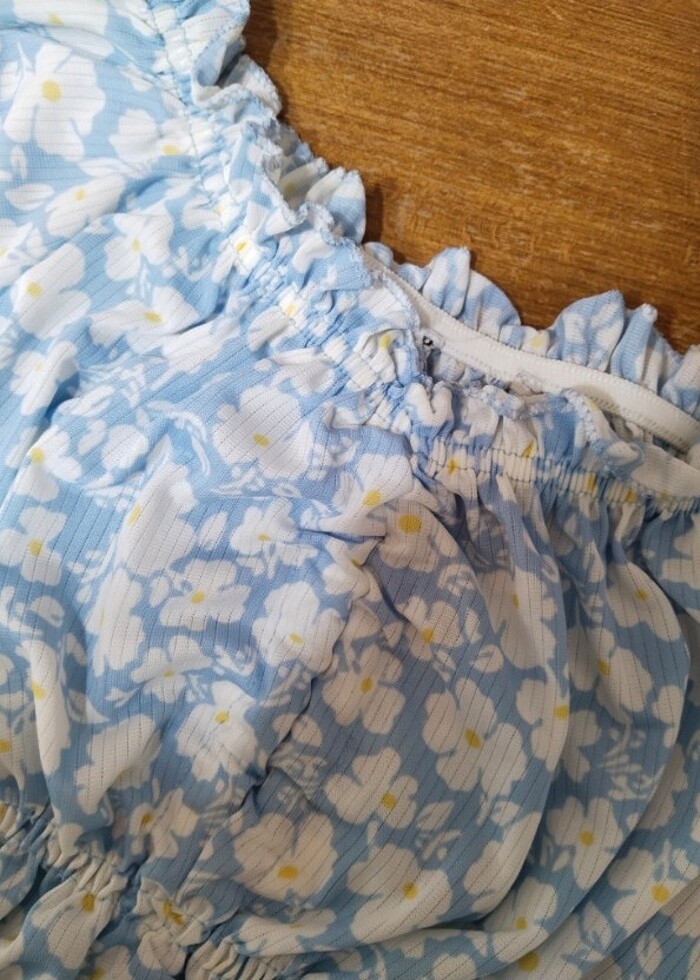 Yazlık kısa kollu crop  - Görsel 3