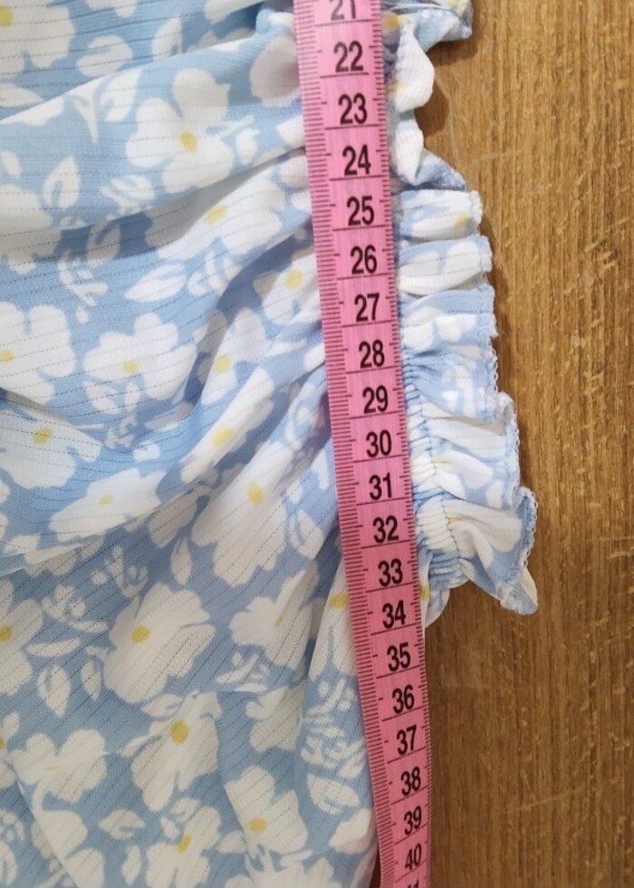 Yazlık kısa kollu crop  - Görsel 5