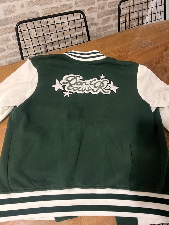 Düğmeli Yeşil Midi Bomber Ceket - Görsel 2