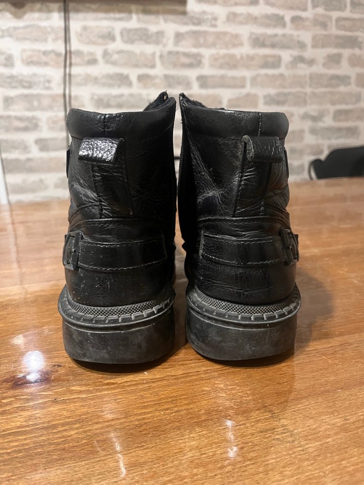 Siyah Bağcıklı Erkek Punk Botları - Görsel 3