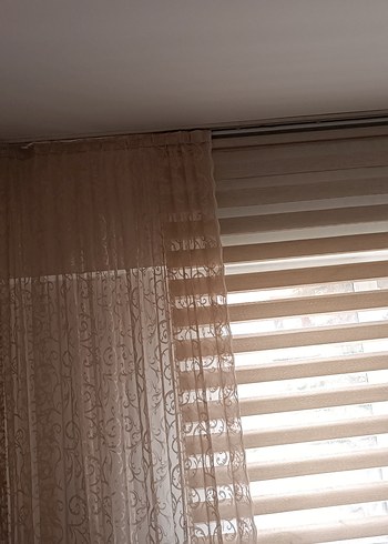 Bej Çizgili Modern zebra perde - Görsel 2