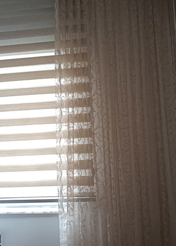 Bej Çizgili Modern zebra perde - Görsel 3