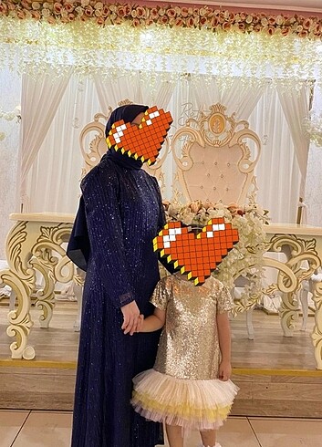 Payetli elbise lacivert 2 beden  - Görsel 4