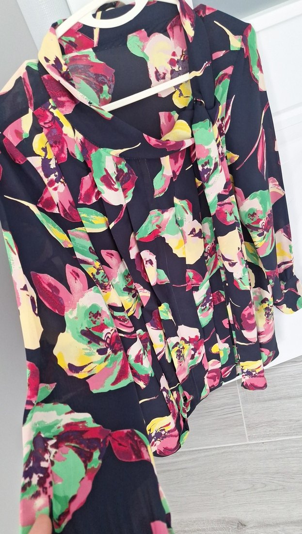 Çiçek Desenli Bohem Hamile Bluzu - Görsel 3