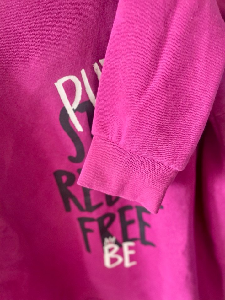 Pembe Punk Baskılı Kapüşonlu Çocuk Sweatshirt - Görsel 4