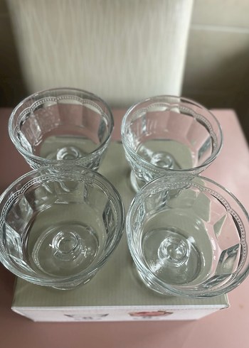 MADAME COCO 4'lü 2 set 235ml Cam Tatlı Seti - Görsel 3