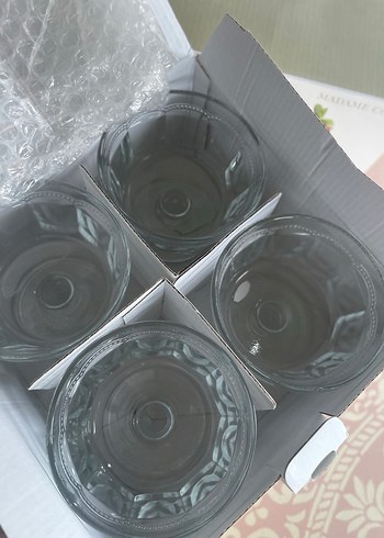 MADAME COCO 4'lü 2 set 235ml Cam Tatlı Seti - Görsel 4