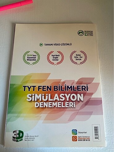 3D TYT Fen Bilimleri 15?li Denemeleri