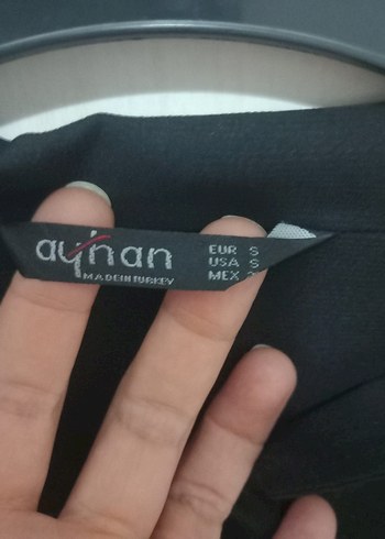 ayhan Siyah saten kadın elbise - Görsel 6