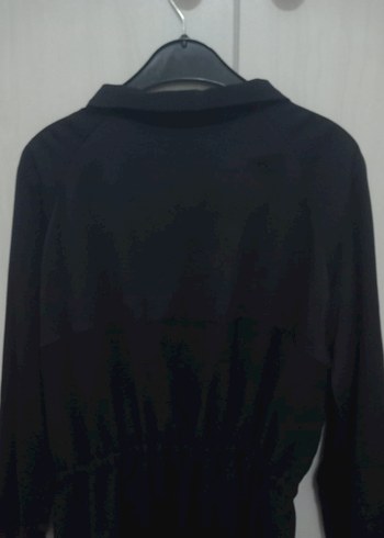 ayhan Siyah saten kadın elbise - Görsel 8