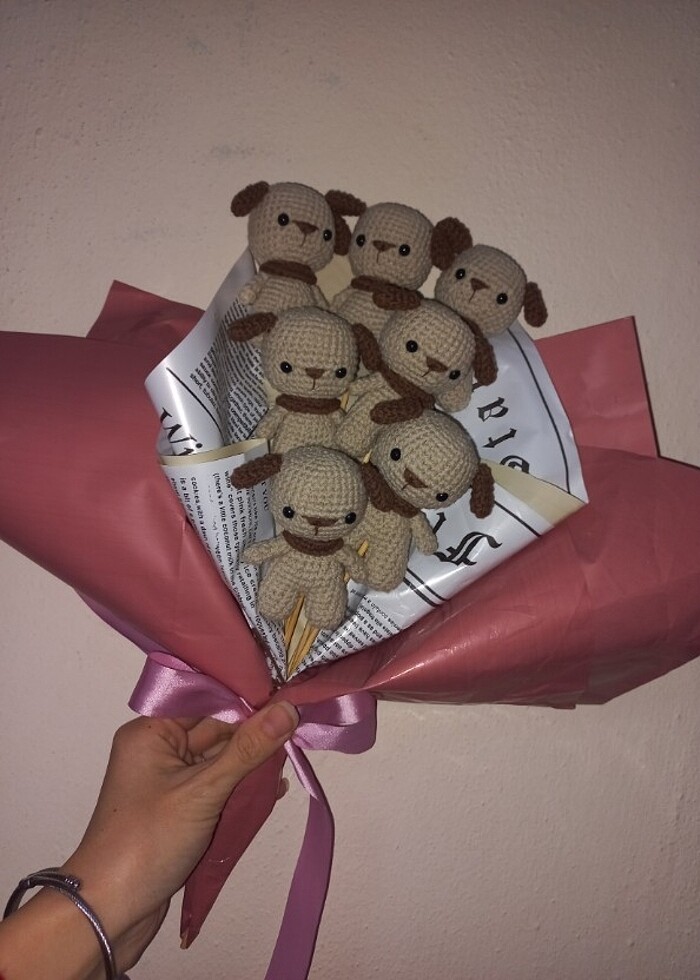 Solmayan ayıcık buket - Görsel 2