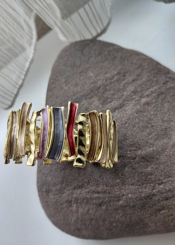 Renkli Lastikli Kadın Bileklik - Görsel 2