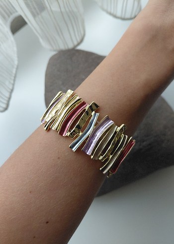 Renkli Lastikli Kadın Bileklik - Görsel 7