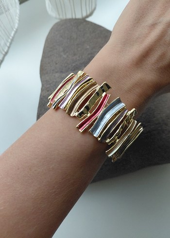 Renkli Lastikli Kadın Bileklik - Görsel 6