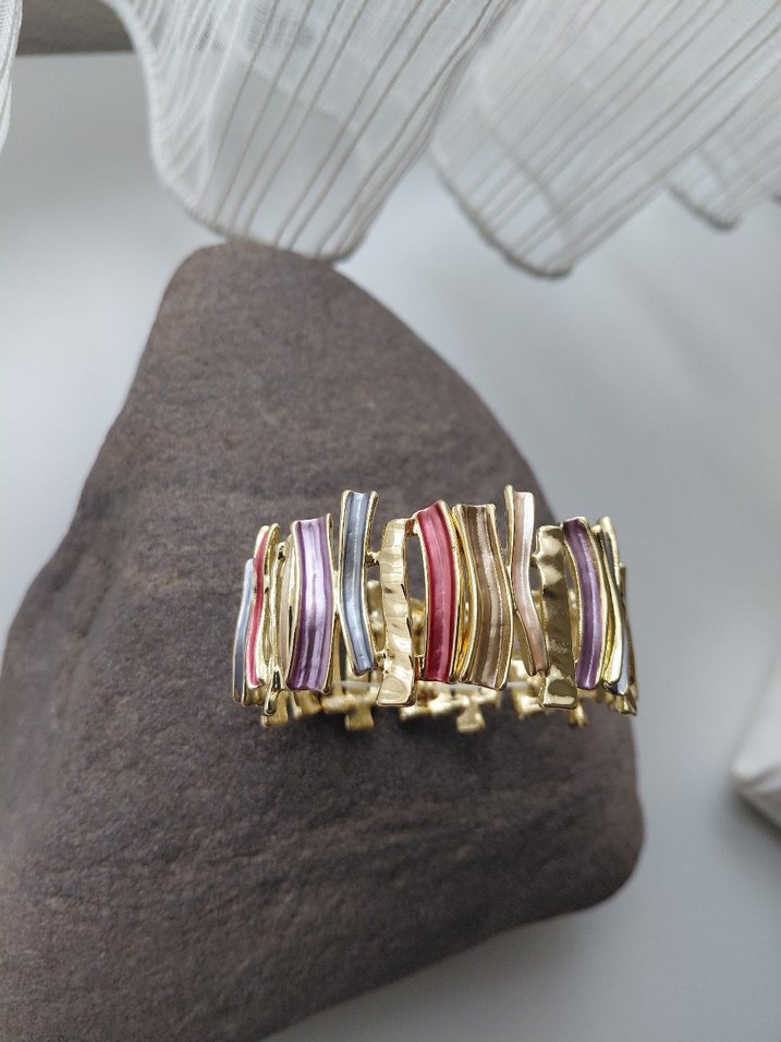 Renkli Lastikli Kadın Bileklik - Görsel 3