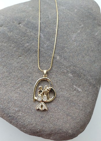 Uzun Zincirli Altın Renkli Deniz Kızı Kolye - Görsel 3