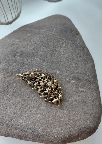 Pul İşlemeli Çok Renkli Vintage Broş - Görsel 5