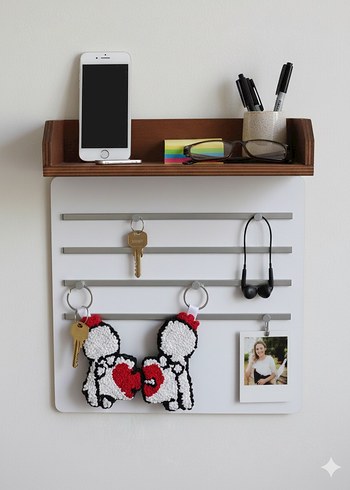 2'li Sevgili ve Çift Anahtarlığı Punch işlemeli Kalp Anahtarlık - Görsel 5