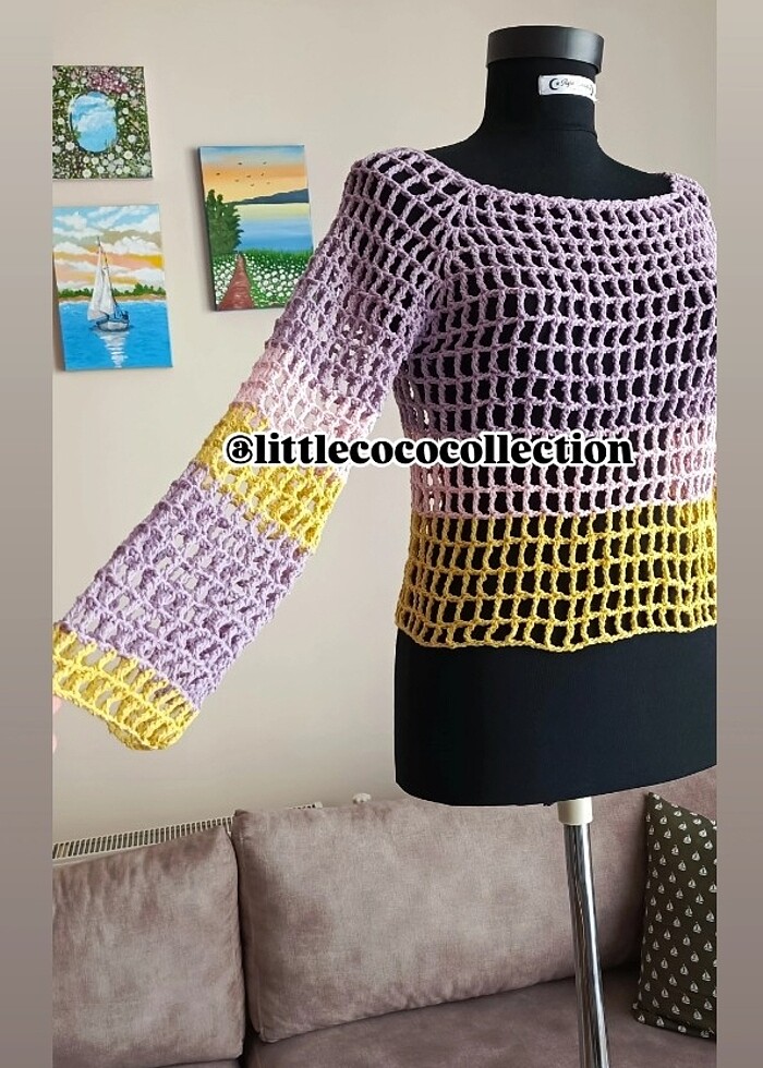 Yazlık Örgü File Bluz - Görsel 2