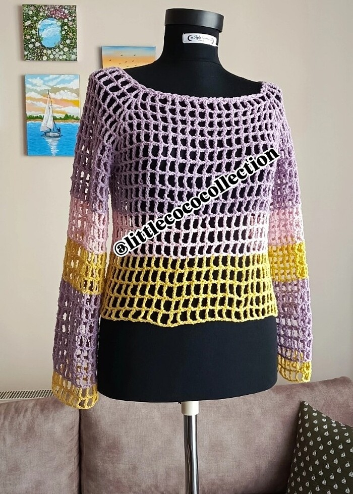 Yazlık Örgü File Bluz - Görsel 3