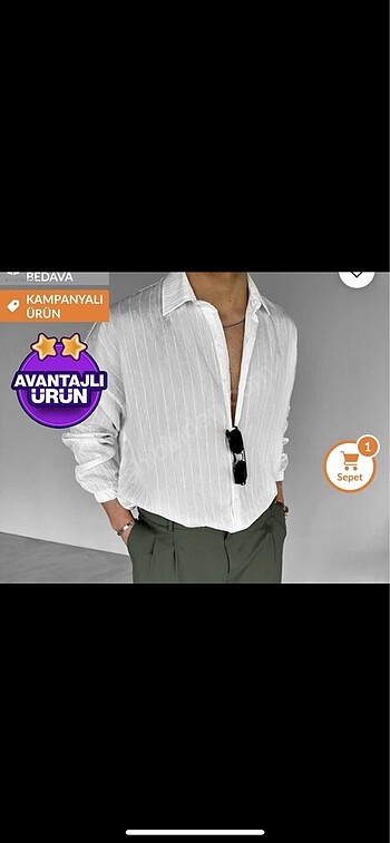 Abluka oversize beyaz gömlek