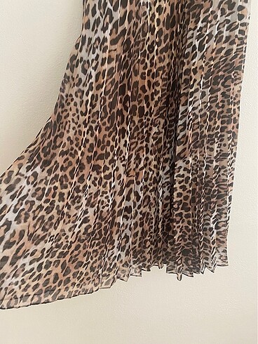 40 Beden Leopar piliseli etek