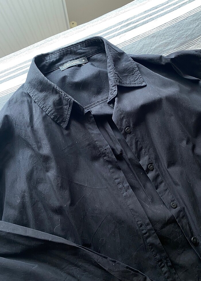 kadın siyah gömlek - Görsel 3