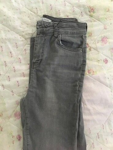 Gri Fulla Yüksek Bell Skinny
