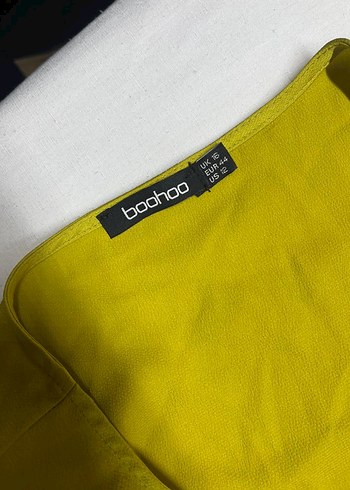 Sarı Midi Uzun Kollu Kadın Elbise - Görsel 4