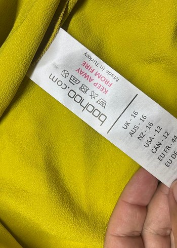 Sarı Midi Uzun Kollu Kadın Elbise - Görsel 3