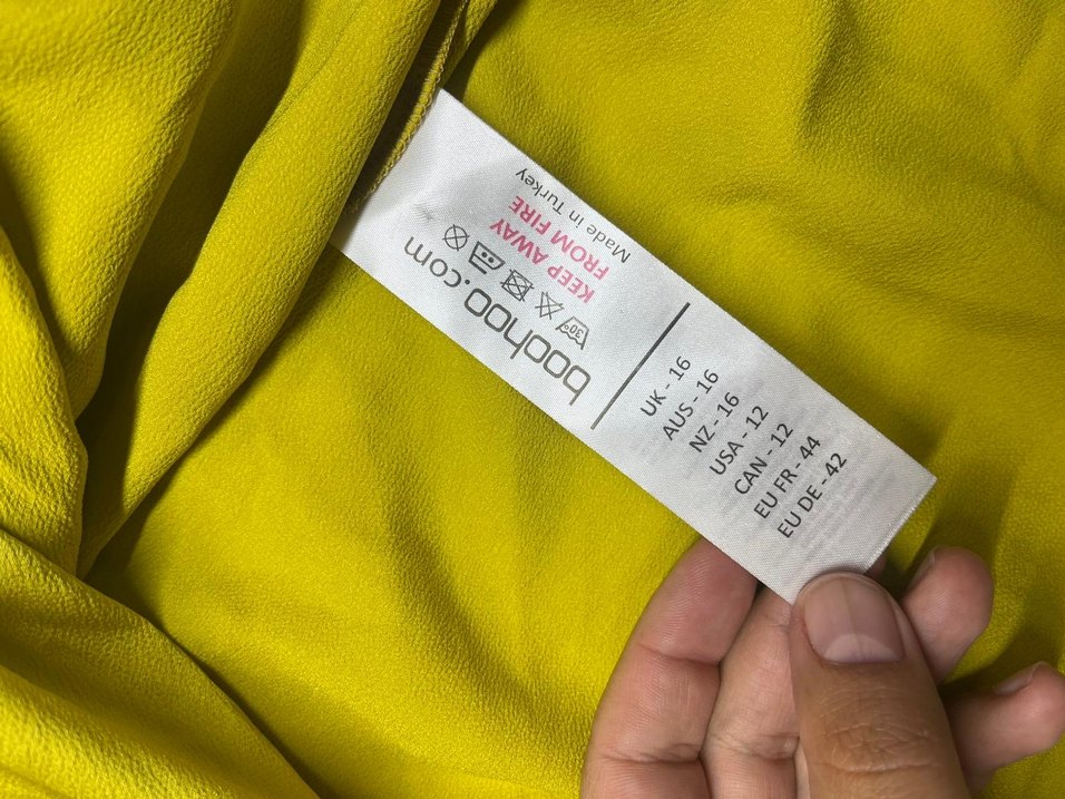 Sarı Midi Uzun Kollu Kadın Elbise - Görsel 3