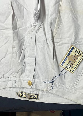 Beyaz Keten Kadın Kumaş Pantolon - Görsel 3