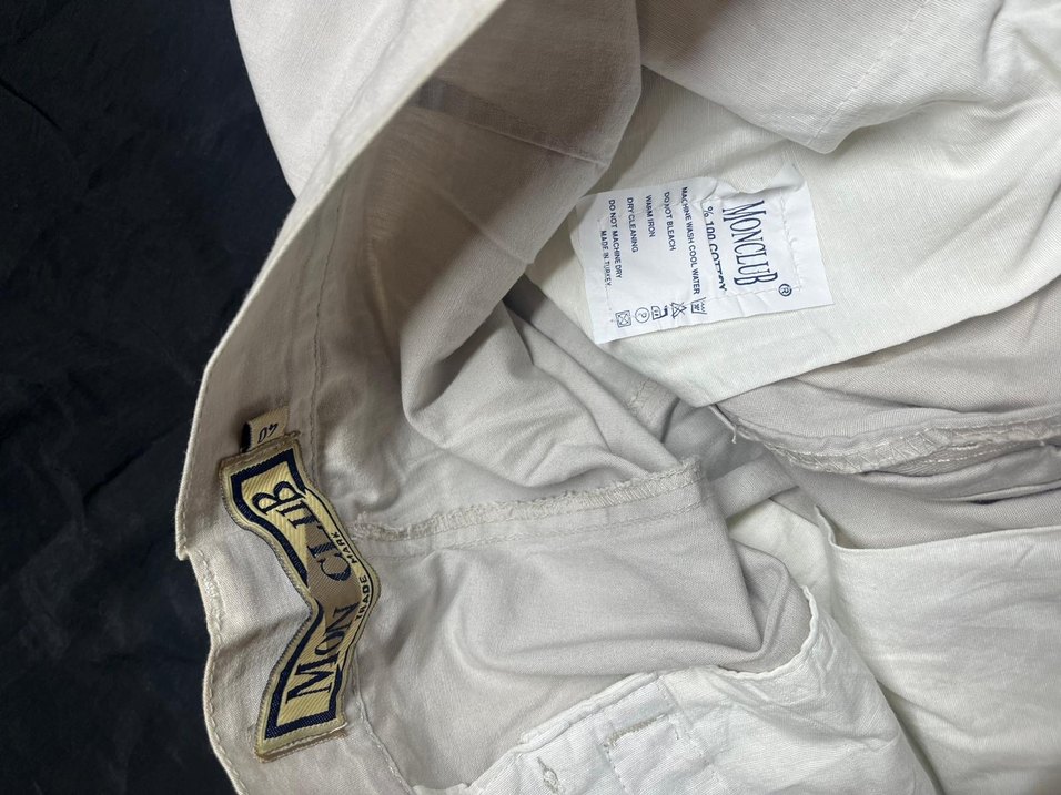 Beyaz Keten Kadın Kumaş Pantolon - Görsel 2