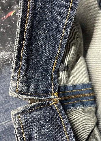 Drapeli Uzun Bağlama Desenli Kot Etek - Görsel 3