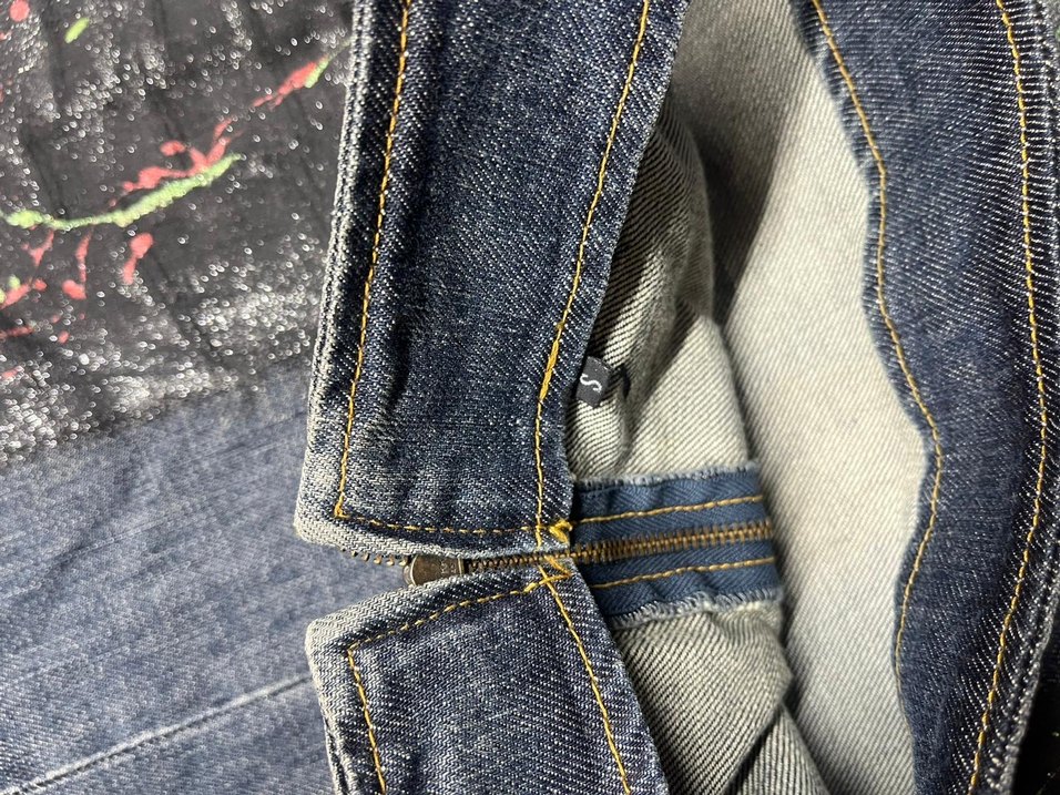 Drapeli Uzun Bağlama Desenli Kot Etek - Görsel 3