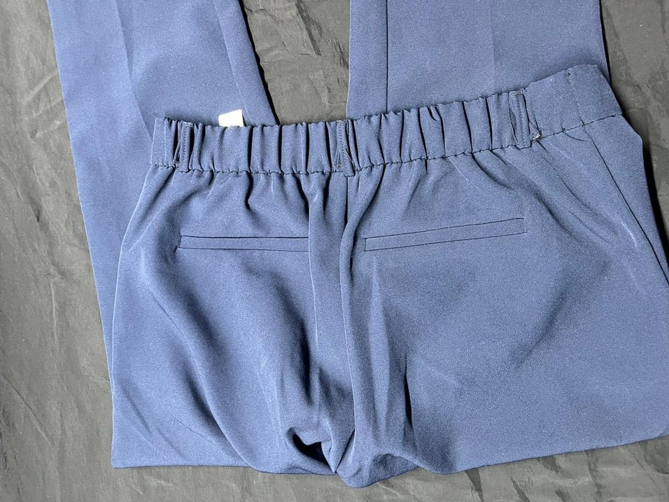 Mavi Midi Kadın Kumaş Pantolon - Görsel 2