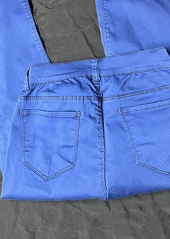 Parlak Mavi Kadın Denim Pantolon - Görsel 2